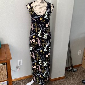 Handmade Thief and Bandit Floral Maxi Dress Handpaintes